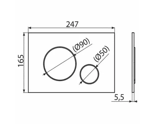 Приобрести Клавиша смыва Alcaplast Thin M772 Хром в магазине сантехники Santeh-Crystal.ru