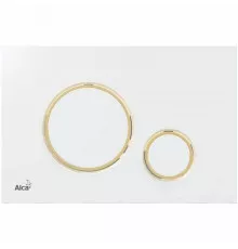Клавиша смыва Alcaplast Thin M775 Белая Золото