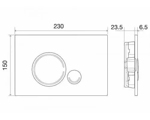 Приобрести Клавиша смыва BelBagno Sfera BB015-SR-CHROME Хром глянцевый в магазине сантехники Santeh-Crystal.ru