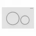 Клавиша смыва Geberit Sigma 20 115.882.11.1 Белая глянцевая и матовая Клавиша смыва Geberit Sigma 20 115.882.11.1 Белая глянцевая и матовая