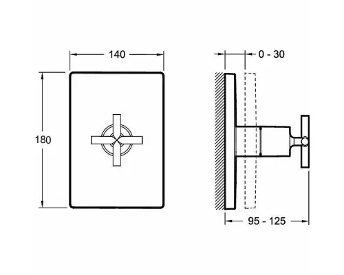 Заказать Переключатель потоков Jacob Delafon Modulo E75415-CP Хром в магазине сантехники Santeh-Crystal.ru