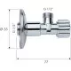 Заказать Запорный вентиль Remer 1171212 Хром в магазине сантехники Santeh-Crystal.ru