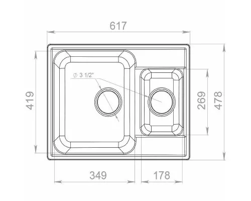 Заказать Кухонная мойка GranFest Quarz GF-Z09 Бежевая в магазине сантехники Santeh-Crystal.ru