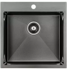 Кухонная мойка Paulmark Kroner 51 PM215151-GM Вороненая сталь