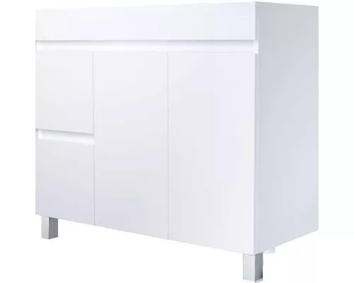 Заказать Тумба под раковину 1MarKa Cube 100Н У79527 Белый глянец в магазине сантехники Santeh-Crystal.ru