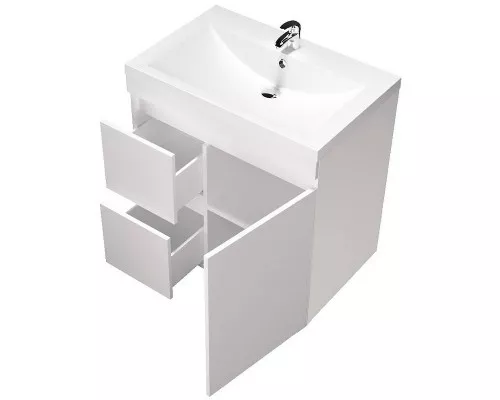 Приобрести Тумба под раковину 1MarKa Cube 75Н У79532 Белый глянец в магазине сантехники Santeh-Crystal.ru