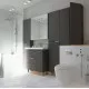 Купить Тумба под раковину 1MarKa Gaula 80Н У92546 Графит матовый в магазине сантехники Santeh-Crystal.ru
