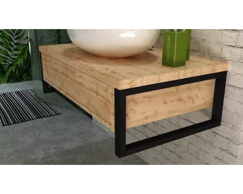 Приобрести Тумба под раковину 1MarKa Grunge Loft 100П У85844 подвесная Дуб вотан в магазине сантехники Santeh-Crystal.ru
