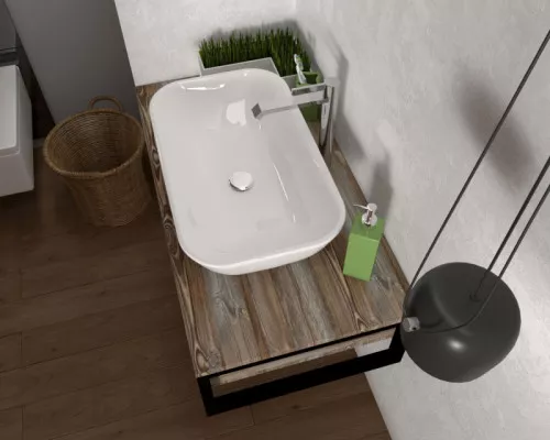 Приобрести Тумба под раковину 1MarKa Grunge Loft 100П У85847 подвесная Дуб намибия в магазине сантехники Santeh-Crystal.ru