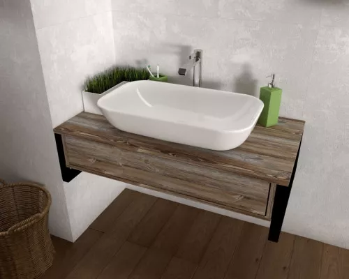 Приобрести Тумба под раковину 1MarKa Grunge Loft 100П У85847 подвесная Дуб намибия в магазине сантехники Santeh-Crystal.ru