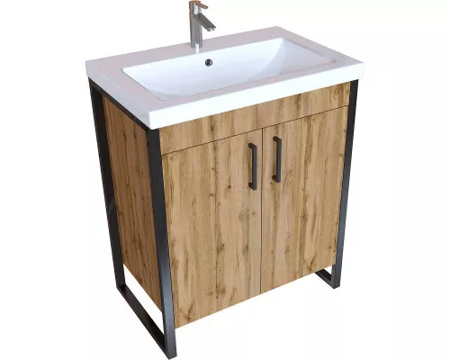 Купить Тумба под раковину 1MarKa Grunge Loft 70Н Ц0000008499 Дуб вотан в магазине сантехники Santeh-Crystal.ru