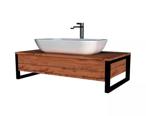 Купить Тумба под раковину 1MarKa Grunge Loft 70П Ц0000015940 подвесная Дуб Вотан в магазине сантехники Santeh-Crystal.ru
