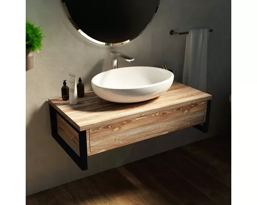 Заказать Тумба под раковину 1MarKa Grunge Loft 70П Ц0000015941 подвесная Дуб Намибия в магазине сантехники Santeh-Crystal.ru