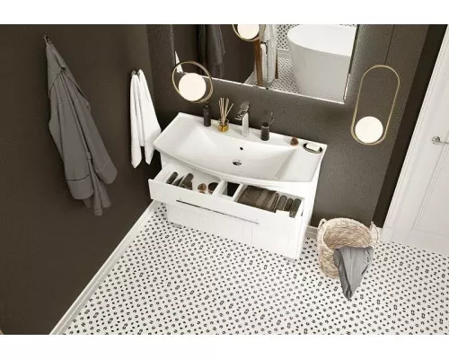Купить Тумба под раковину 1MarKa Lina Classic New 105Н У94491 Белый глянец в магазине сантехники Santeh-Crystal.ru
