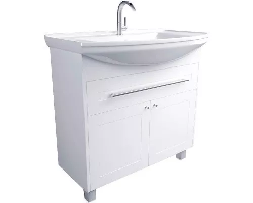 Приобрести Тумба под раковину 1MarKa Lina Classic New 85Н У94494 Белый глянец в магазине сантехники Santeh-Crystal.ru