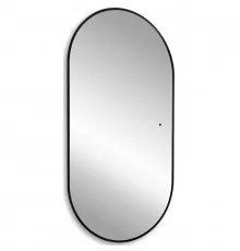 Зеркало Abber Kontur 55 AG6302SCB с подсветкой Черное с бесконтактным выключателем и диммером