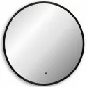 Зеркало Abber Mond 77 AG6204SCB-0.77 с подсветкой Черное с бесконтактным выключателем и диммером