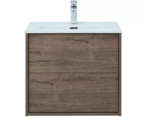 Купить Тумба под раковину Aquanet Lino 60 Flat 287541 подвесная Дуб Веллингтон в магазине сантехники Santeh-Crystal.ru