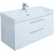 Купить Тумба под раковину Aquanet Nova 100 249922 подвесная Белая глянцевая в магазине сантехники Santeh-Crystal.ru