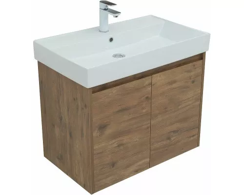 Купить Тумба под раковину Aquanet Nova Lite 75 298852 подвесная Дуб рустикальный в магазине сантехники Santeh-Crystal.ru