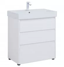 Тумба под раковину Aquanet Nova Lite 75 302472 Белый глянец