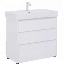 Тумба под раковину Aquanet Nova Lite 85 302475 Белый глянец