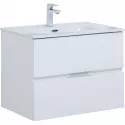 Тумба под раковину Aquanet Алвита New 70 303909 подвесная Белая матовая
