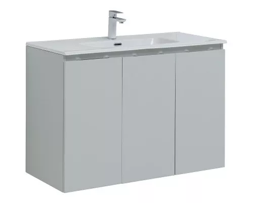 Купить Тумба под раковину Aquanet Алвита New 100 277532 подвесная Серая матовая в магазине сантехники Santeh-Crystal.ru