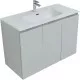 Купить Тумба под раковину Aquanet Алвита New 100 277532 подвесная Серая матовая в магазине сантехники Santeh-Crystal.ru