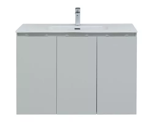 Купить Тумба под раковину Aquanet Алвита New 100 277532 подвесная Серая матовая в магазине сантехники Santeh-Crystal.ru