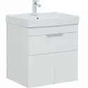 Тумба под раковину Aquanet Ирис new 60 310148 подвесная Белая глянцевая
