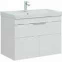 Тумба под раковину Aquanet Ирис new 80 310150 подвесная Белая глянцевая