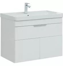 Тумба под раковину Aquanet Ирис new 80 310150 подвесная Белая глянцевая