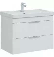 Тумба под раковину Aquanet Ирис new 80 310146 подвесная Белая глянцевая