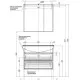 Заказать Зеркальный шкаф Aquanet Остин 85 R 200918 Дуб кантербери в магазине сантехники Santeh-Crystal.ru