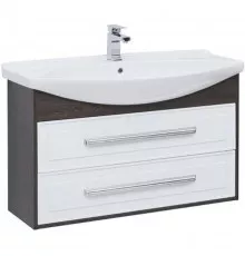 Тумба под раковину Aquanet Остин 105 201731 подвесная Белый глянец Дуб кантербери