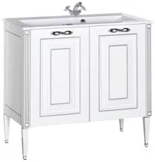 Тумба под раковину Aquanet Паола 90 181762 Белая серебро