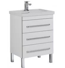 Тумба под раковину Aquanet Сиена 70 189225 с 3 ящиками Белая