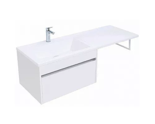 Купить Тумба под раковину Aquanet Токио 130 236917 подвесная Белая в магазине сантехники Santeh-Crystal.ru