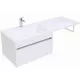 Купить Тумба под раковину Aquanet Токио 130 236917 подвесная Белая в магазине сантехники Santeh-Crystal.ru