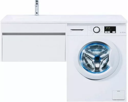 Заказать Тумба с раковиной Aquanet Токио 130 L 239217 подвесная Белая в магазине сантехники Santeh-Crystal.ru