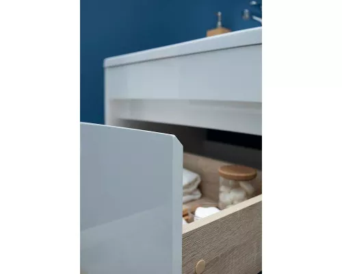 Заказать Тумба с раковиной Aquanet Токио 130 L 239217 подвесная Белая в магазине сантехники Santeh-Crystal.ru