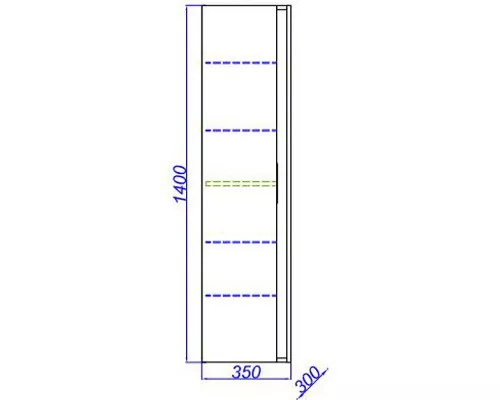 Купить Шкаф пенал Aqwella Accent 35 ACC0535W подвесной Белый в магазине сантехники Santeh-Crystal.ru