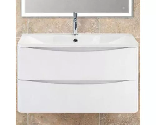Заказать Тумба под раковину BelBagno ACQUA-900-2C-SO-BL подвесная Bianco Lucido в магазине сантехники Santeh-Crystal.ru