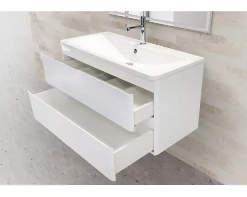 Заказать Тумба под раковину BelBagno ACQUA-900-2C-SO-BL подвесная Bianco Lucido в магазине сантехники Santeh-Crystal.ru