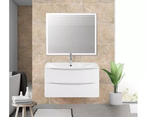 Заказать Тумба под раковину BelBagno ACQUA-900-2C-SO-BL подвесная Bianco Lucido в магазине сантехники Santeh-Crystal.ru