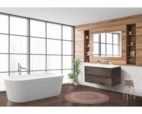 Заказать Тумба под раковину BelBagno 105 ALBANO-CER-1050-2C-SO-RNG подвесная Robere Nature Grigio в магазине сантехники Santeh-Crystal.ru