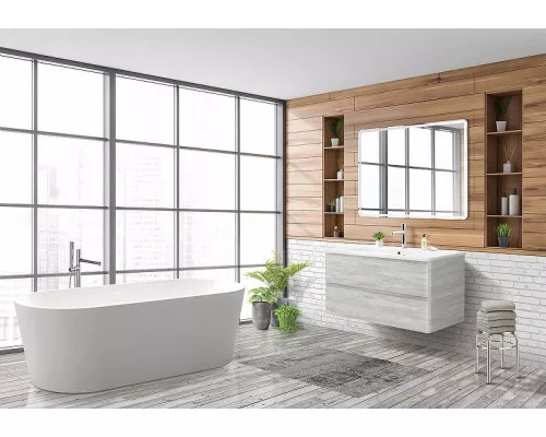 Приобрести Тумба под раковину BelBagno 105 ALBANO-CER-1050-2C-SO-RVB подвесная Rovere Vintage Bianco в магазине сантехники Santeh-Crystal.ru