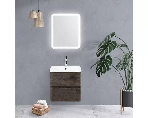 Купить Тумба под раковину BelBagno 60 ALBANO-CER-600-2C-SO-RNG подвесная Robere Nature Grigio в магазине сантехники Santeh-Crystal.ru