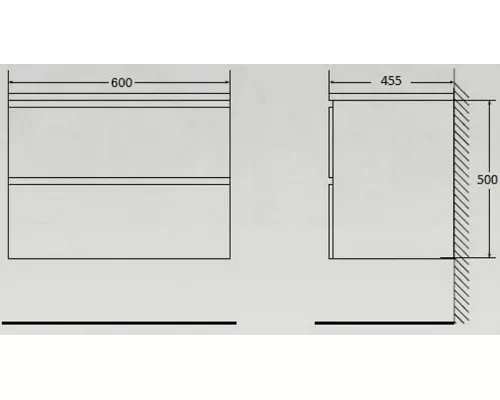 Заказать Тумба под раковину BelBagno ALBANO-600-2C-SO-CVG подвесная Cemento Verona Grigio в магазине сантехники Santeh-Crystal.ru